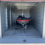 A 10 x 20 drive-up self storage unit used for boat storage.