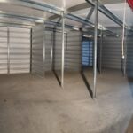 Open modular storage unit with ample space inside at Potter Storage in Morton, IL.